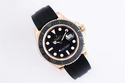EWS Factory Rolex Yacht-master 40mm 3235 Movement 72h Rose Gold Case Black Watch